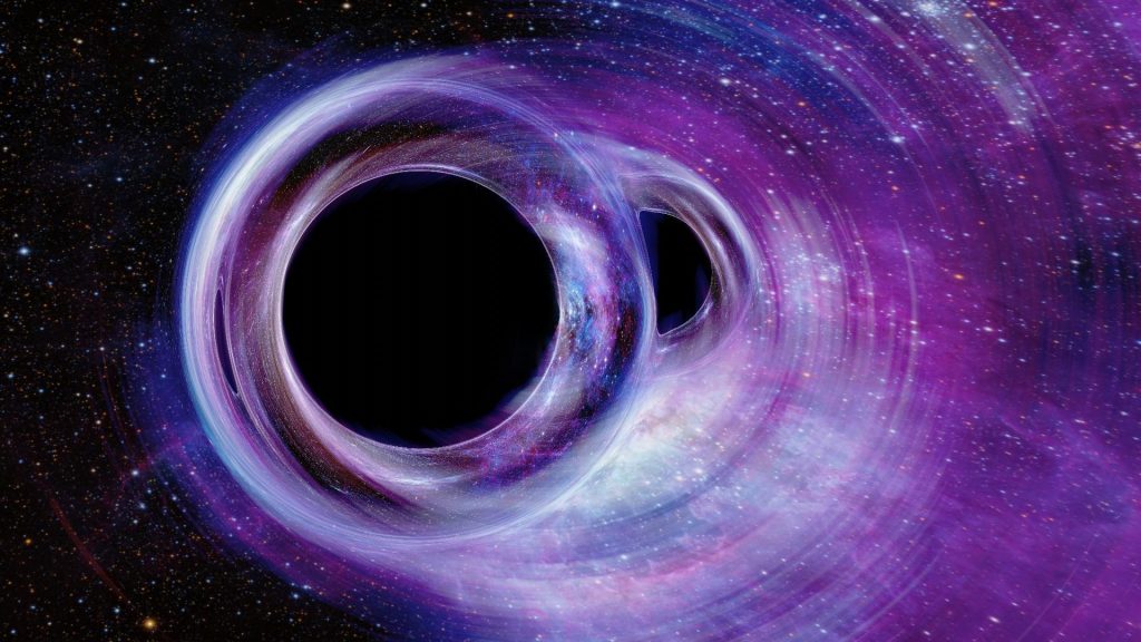 Pris dans la toile : visualisation de la fusion de deux trous noirs dans la n&eacute;buleuse de la Tarentule