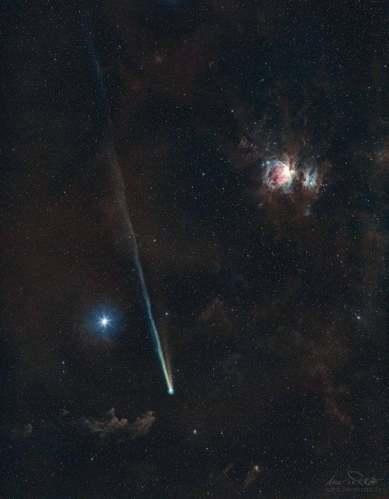 La com&egrave;te R3 PanSTARRS et Orion