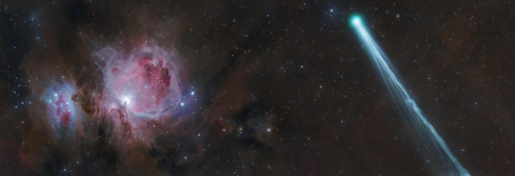 La conjonction de la com&egrave;te R3 PanSTARRS et de la n&eacute;buleuse d&rsquo;Orion