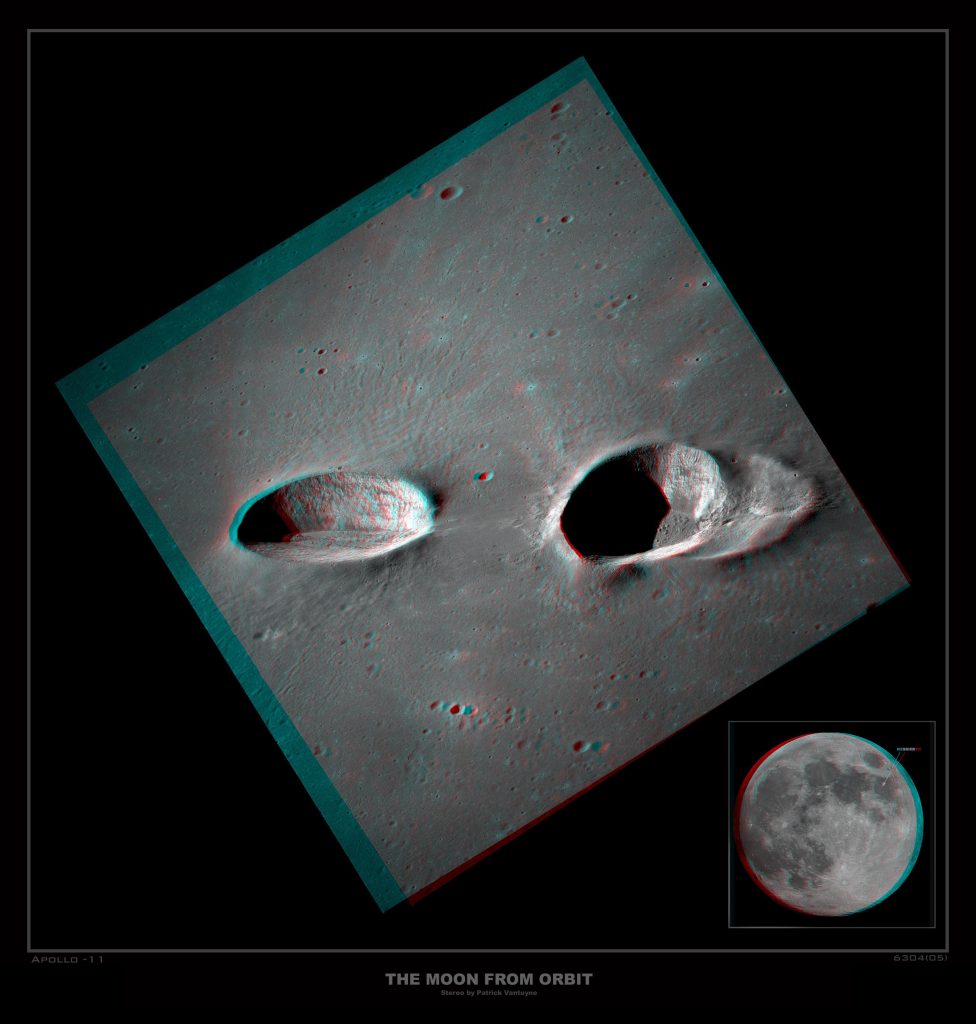 Les crat&egrave;res de Messier en st&eacute;r&eacute;oscopie