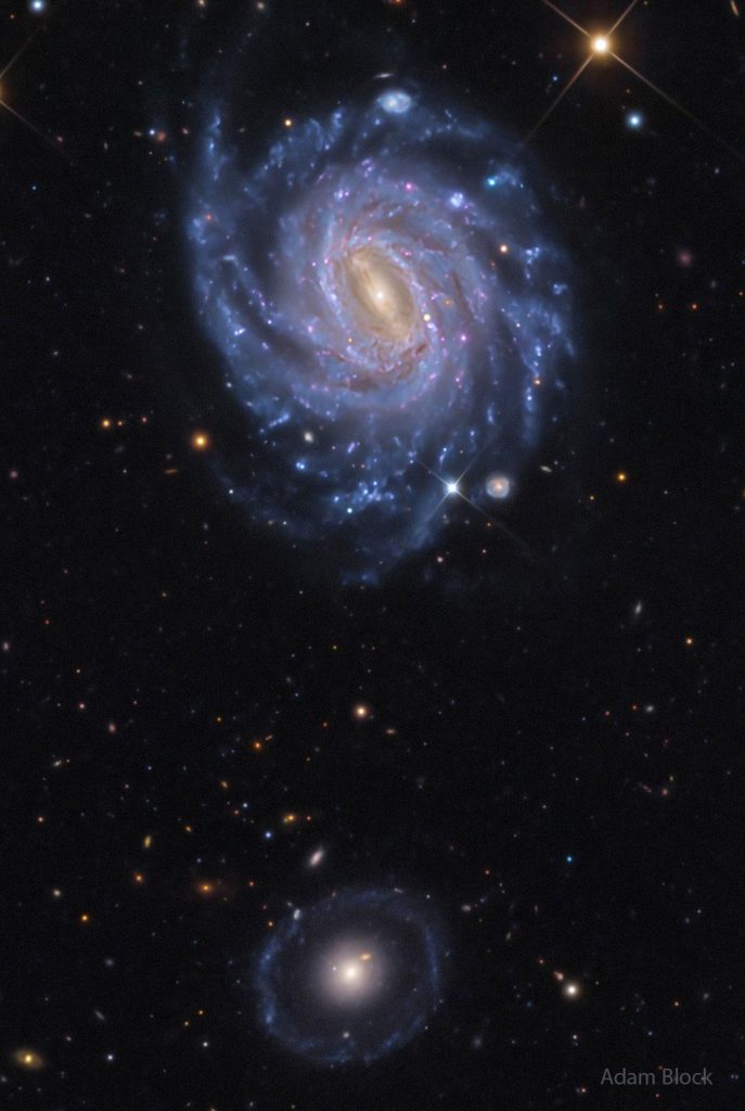 NGC 3660 et la galaxie de Bur&ccedil;in