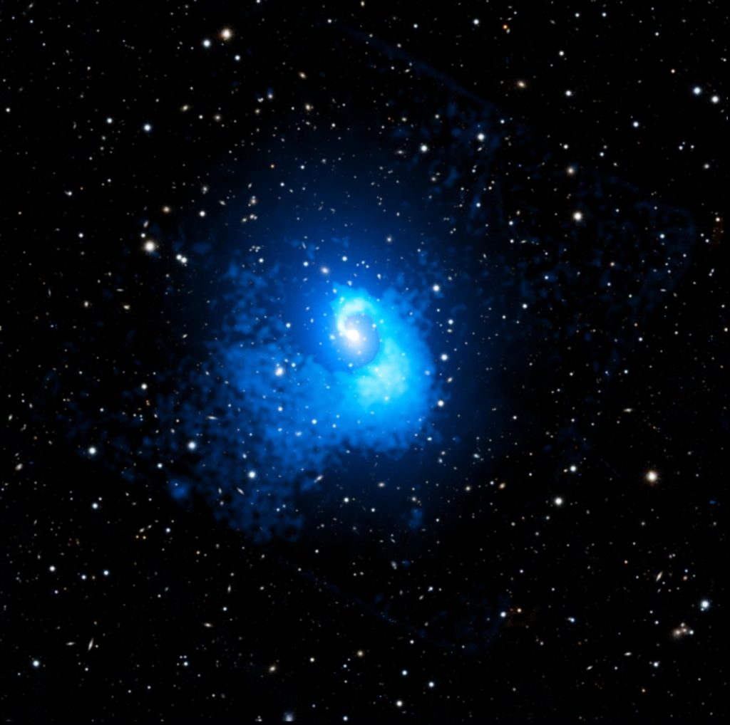 Une collision entre deux amas de galaxies