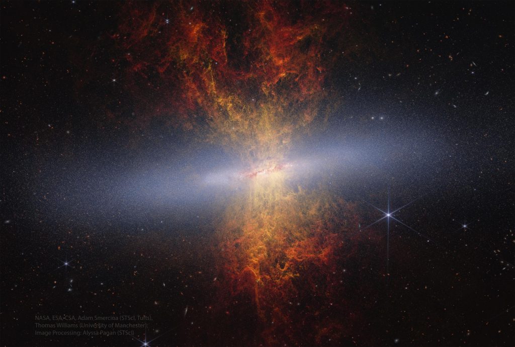 M82 : une galaxie soumise &agrave; un vent supergalactique