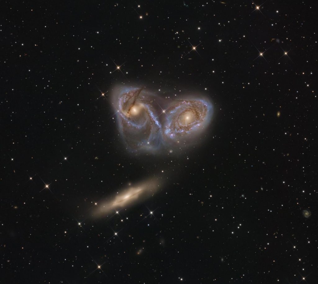 Trois galaxies dans la constellation du Paon
